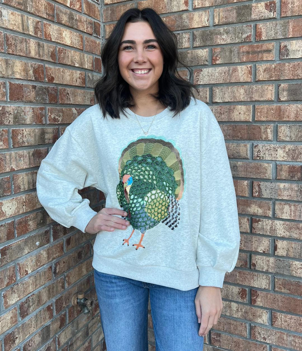 Queen of Sparkles Big Turkey Sweatshirt Hazel's Haven Fort Smith