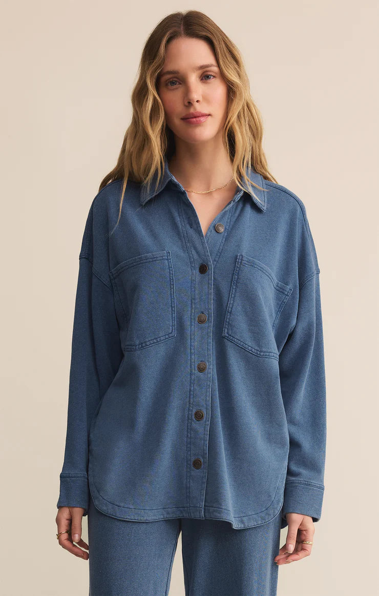 Z Supply • All Day Luxe Soft Denim Jacket - Vintage Indigo